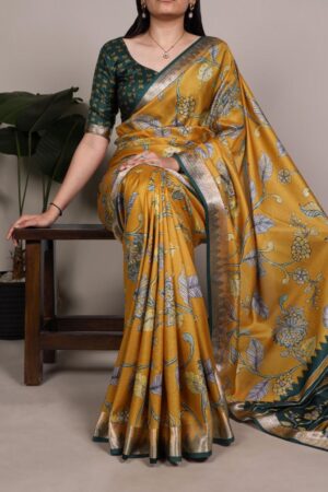 pr ynf7021 tasar silk amazing printed sarees in wholesale surat Rehmat Boutique