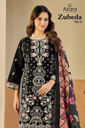 radhika fashion azara zubeda vol 4 series 96001 to 96002 lawn cotton pakistani salwar kameez in wholesale surat Rehmat Boutique