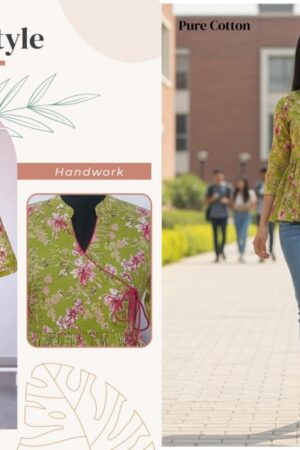 rajnandini avni series 7036 to 7043 fully stitch cotton western tops in wholesale surat Rehmat Boutique