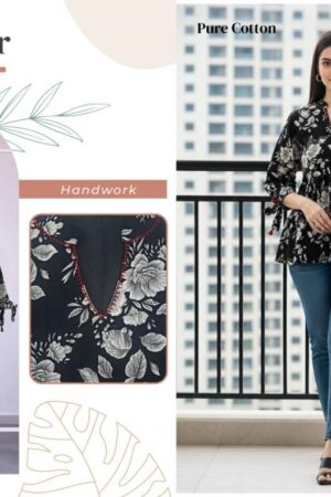 rajnandini avni series 7036 to 7043 fully stitch cotton western tops in wholesale surat Rehmat Boutique