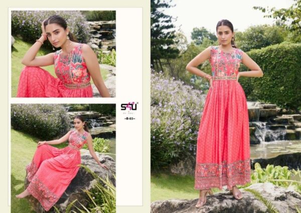 s4u blush digital printed muslin single stylish pink jumpsuit online Rehmat Boutique