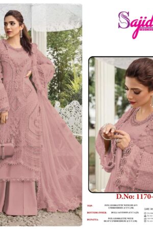 sajida designer 1170 A to D full stitch fox georgette designer big size pakistani suit in wholesale surat Rehmat Boutique