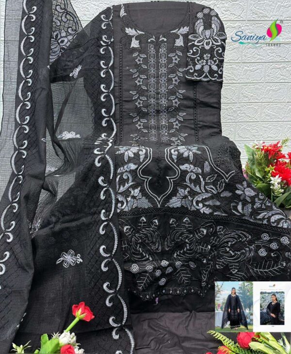 SANIYA TRENDZ Elaf vol -27 COTTON WITH CHIKANKARI EMBROIDERED wholesale suit Rehmat Boutique SANIYA TRENDZ Elaf vol -27 COTTON WITH CHIKANKARI EMBROIDERED wholesale suit SANIYA TRENDZ Elaf vol -27 COTTON WITH CHIKANKARI EMBROIDERED wholesale suit Rehmat Boutique