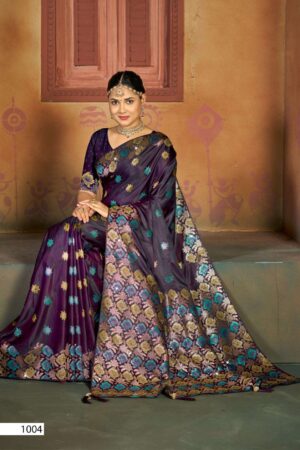 Saroj Tantra satin saroski vol.2 series 1001 to 1004 satin silk saree in wholesale surat Rehmat Boutique