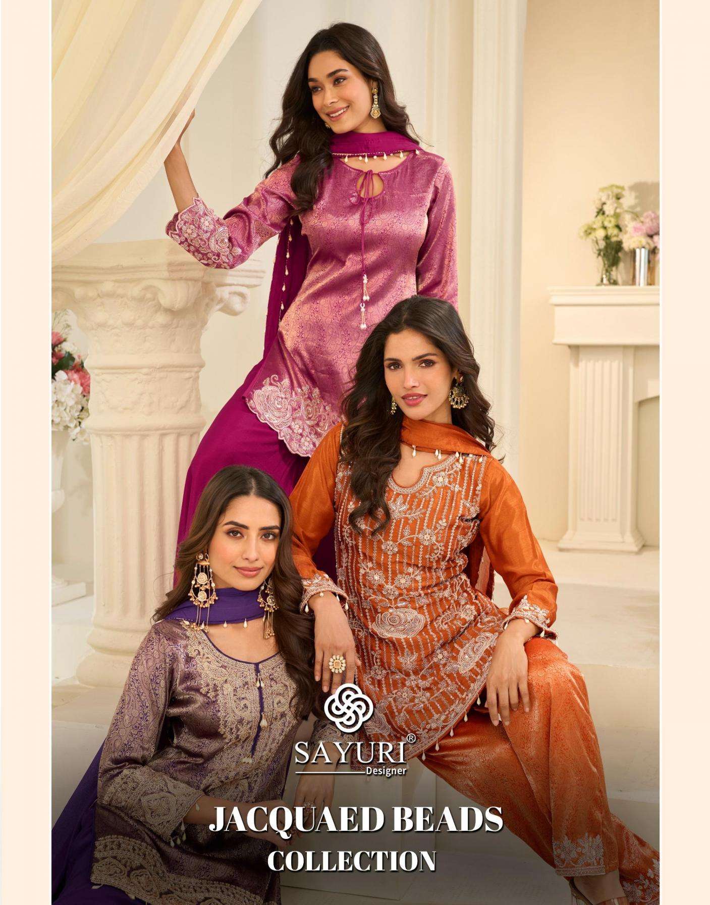 sayuri designer jacquard beads collection viscose jacquard silk readymade suit Rehmat Boutique sayuri designer jacquard beads collection viscose jacquard silk readymade suit Rehmat Boutique