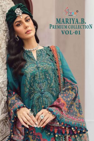 Shree Fabs Mariya B Premium Collection Vol-1 series 4044-4050 pure cotton wholesale suit Rehmat Boutique