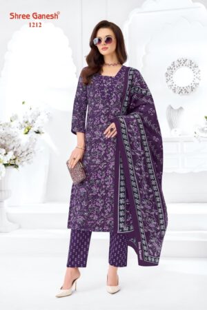Shree Ganesh Samaiyra Ajrak Vol-1 series 1201-1212 cotton wholesale readymade suit Rehmat Boutique