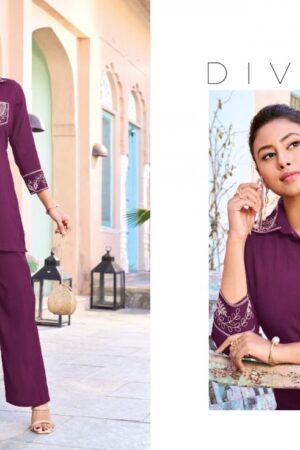 shruti suits kalki fully stitch viscose chinon classic co-ord sets in wholesale surat Rehmat Boutique