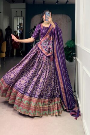 sowmya lnb1201 tasar silk stitch lehenga Rehmat Boutique