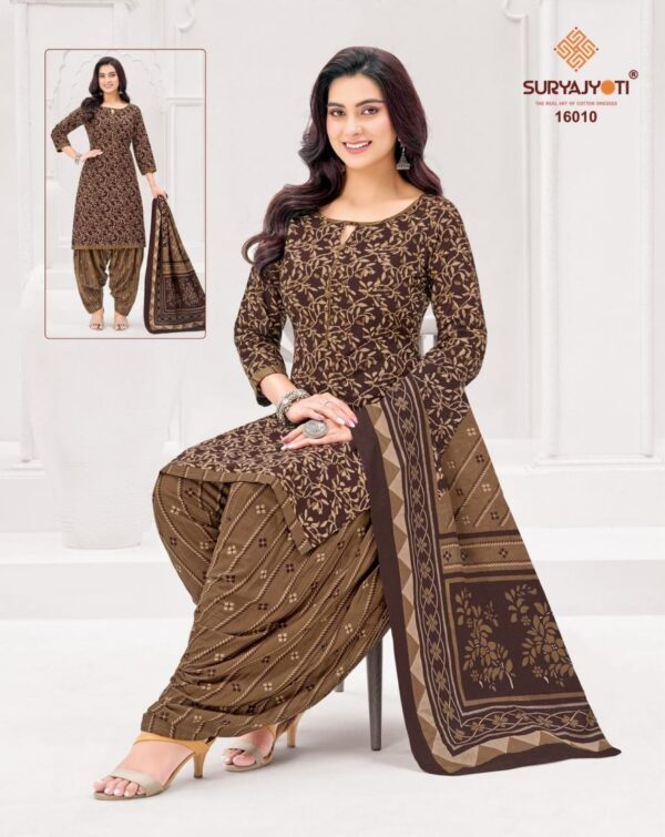 suryajyoti trendy patiyala vol 16 series 16013-16020 cotton wholesale suit Rehmat Boutique