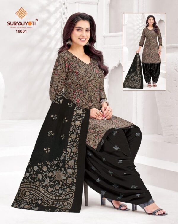 suryajyoti trendy patiyala vol 16 series 16013-16020 cotton wholesale suit Rehmat Boutique