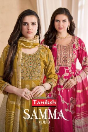taniksh samma vol 3 series 3001 to 3008 vertican full stitch suit in wholesale surat Rehmat Boutique