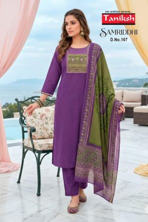 taniksh samriddhi vol 1 series 101 to 108 dhabu cotton readymade suit in wholesale surat Rehmat Boutique
