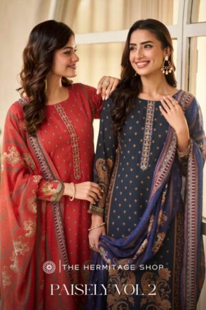 the hermitage paisely vol 2 series 01-06 airjet lawn wholesale suit Rehmat Boutique