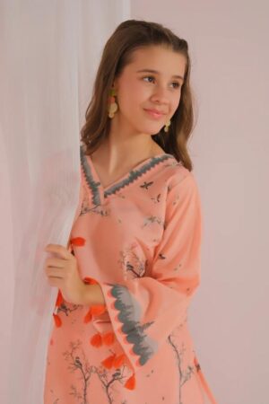 the wonder women K 3004 mul satin kurti with bottom Rehmat Boutique