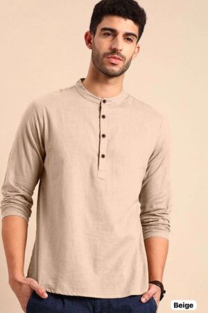Home Rehmat Boutique Buy Ethnic Suits Online for Weddings Tradition Khadi Linen Short Kurta for every function Rehmat Boutique