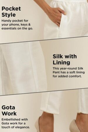 traditional readymade silk with cotton lining workout pant Rehmat Boutique