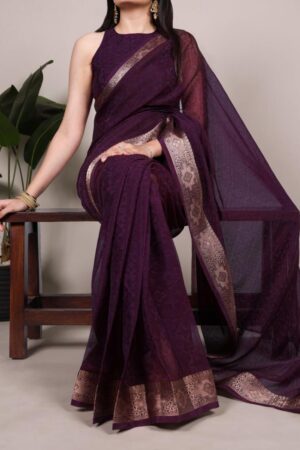 ynf7911 poly shimmer zari weaving work sarees Rehmat Boutique