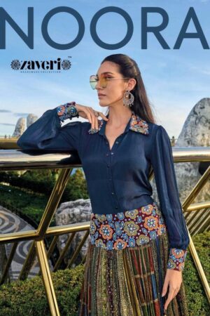 Home Rehmat Boutique Buy Ethnic Suits Online for Weddings Zaveri Noora Series 1226 Full Stitch Chinon Shirt with Skirt in SuratZaveri Noora Series 1226 Full Stitch Chinon Shirt with Skirt in Surat Rehmat Boutique