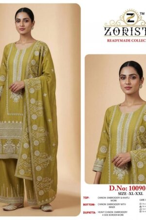 zorista 10090 A to D chinon silk fully stitch pakistani suits in wholesale surat Rehmat Boutique