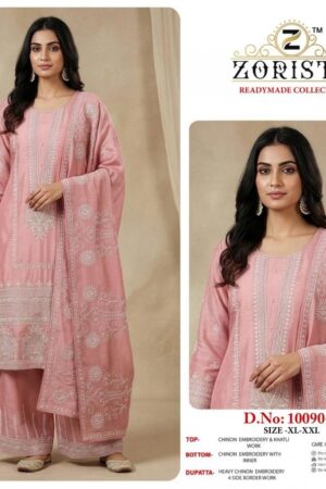 zorista 10090 A to D chinon silk fully stitch pakistani suits in wholesale surat Rehmat Boutique