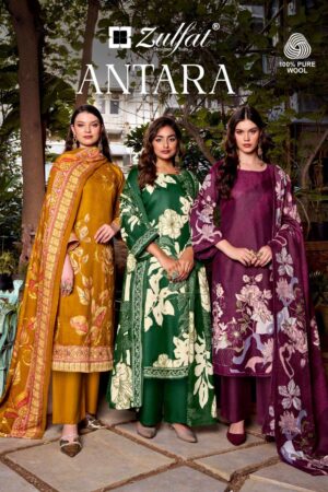 zulfat antara series 689001 to 689006 stylish woollen pashmina salwar kameez in wholesale surat Rehmat Boutique
