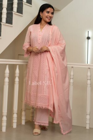 Shivali S4u Blush Pink Cut-work Suit Set New Arrival 2025 Rehmat Boutique