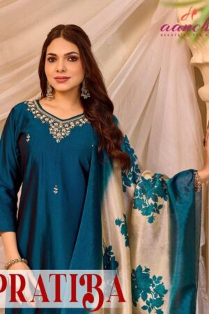 aanchi pratiba rangila silk wholesale readymade suit in surat