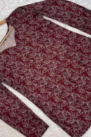 Home Rehmat Boutique Buy Ethnic Suits Online for Weddings aawiya rj 33 and rj 35 or rj 3 Heavy Maslin with Digital Prints Work short kurti Rehmat Boutique