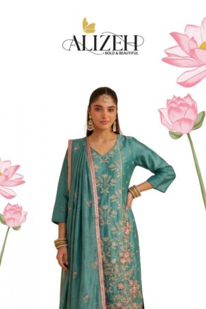 alizeh series 7095-7097 shimmer silk readymade wholesale suit in surat