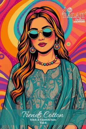 balaji cotton trends cotton vol 6 series 6001-6012 readymade cotton suit Rehmat Boutique
