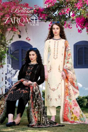 belliza zarqash vol 15 series 964001-964006 jam wholesale readymade suit Rehmat Boutique