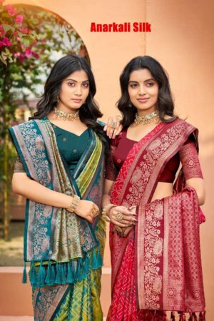 bunawat anarkali silk series 1001-1006 soft silk wholesale saree bunawat anarkali silk series 1001-1006 soft silk wholesale saree