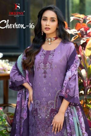 Deepsy Cheveron Vol-16 series 1601-1606 Pure Cotton wholesale suit