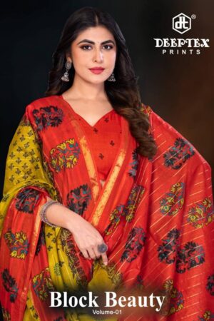 deeptex prints block beauty vol 1 series 1001-1010 cotton wholesale saree deeptex prints block beauty vol 1 series 1001-1010 cotton wholesale saree