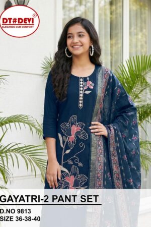 dt devi gayatri vol 2 series 9813 roman silk readymade wholesale suit