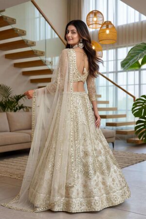 dvd 5172 butterfly net semi stitch lehenga unstitch blouse with dupatta online