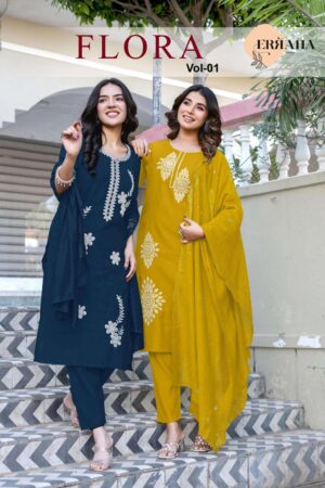 erraha flora vol 1 series 8001-8008 Premium vertican readymade wholesale suit in surat erraha flora vol 1 series 8001-8008 Premium vertican readymade wholesale suit in surat