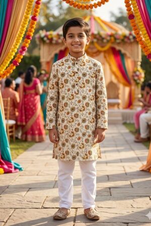 Ethnicity Soft Cotton Printed Kurta for kids Ethnicity Soft Cotton Printed Kurta for kids
