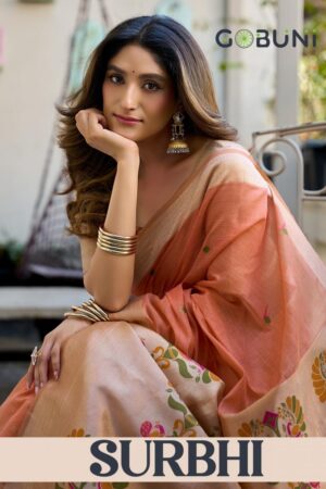 gobuni surbhi series 3901-3906 cotton jacquard wholesale saree