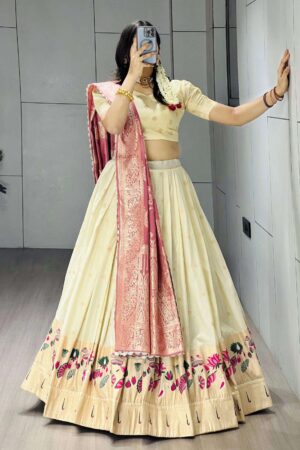 grtn8142 Paithani Silk Zari Weaving Work wholesale lehenga Rehmat Boutique