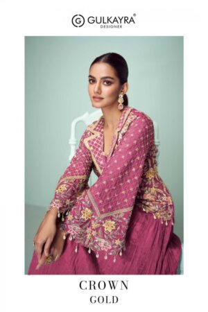 gulkayra crown gold series 7508 exclusive readymade chinon top skirt with dupatta Rehmat Boutique