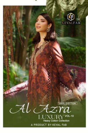 Keval Al-Azara Vol-10 series 10001-10006 Heavy Lawn Cotton wholesale suit Keval Al-Azara Vol-10 series 10001-10006 Heavy Lawn Cotton wholesale suit