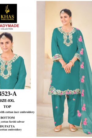 khas 4523 Danting cotton embroidery pakistani suit in surat Rehmat Boutique