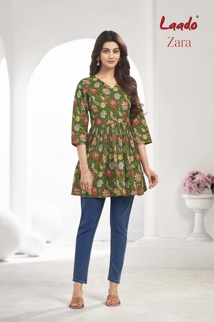 Laado Zara Vol-8 series 8001-8010 Pure Cotton Printed Tunic Flair Style Top Rehmat Boutique Laado Zara Vol-8 series 8001-8010 Pure Cotton Printed Tunic Flair Style Top Laado Zara Vol-8 series 8001-8010 Pure Cotton Printed Tunic Flair Style Top Rehmat Boutique