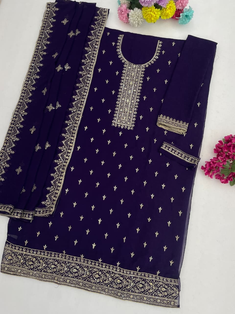 LOOK HEAVY BLOOMING GEORGETTE WITH EMBROIDERY WORK wholesale kurta set Rehmat Boutique LOOK HEAVY BLOOMING GEORGETTE WITH EMBROIDERY WORK wholesale kurta set LOOK HEAVY BLOOMING GEORGETTE WITH EMBROIDERY WORK wholesale kurta set Rehmat Boutique