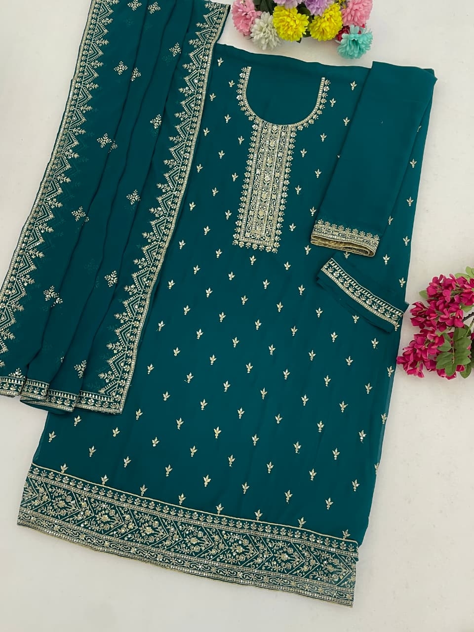 LOOK HEAVY BLOOMING GEORGETTE WITH EMBROIDERY WORK wholesale kurta set Rehmat Boutique LOOK HEAVY BLOOMING GEORGETTE WITH EMBROIDERY WORK wholesale kurta set LOOK HEAVY BLOOMING GEORGETTE WITH EMBROIDERY WORK wholesale kurta set Rehmat Boutique