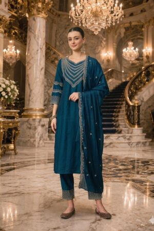 LOTUS ROMAN SILK WITH EMBRODEIRY WORK FULLY STICHED kurta set LOTUS ROMAN SILK WITH EMBRODEIRY WORK FULLY STICHED kurta set