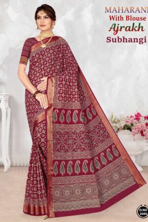 Maharani Bandhej Pure Cotton wholesale saree