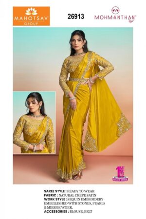mahotsav it girl 26900 series 26906-26919 satin silk ready to wear saree Rehmat Boutique